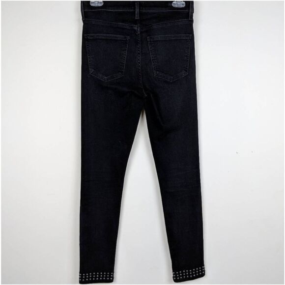 Citizens of Humanity Black Studded Rocket Ankle High Rise Skinny Jeans Size 26 - Picture 11 of 11